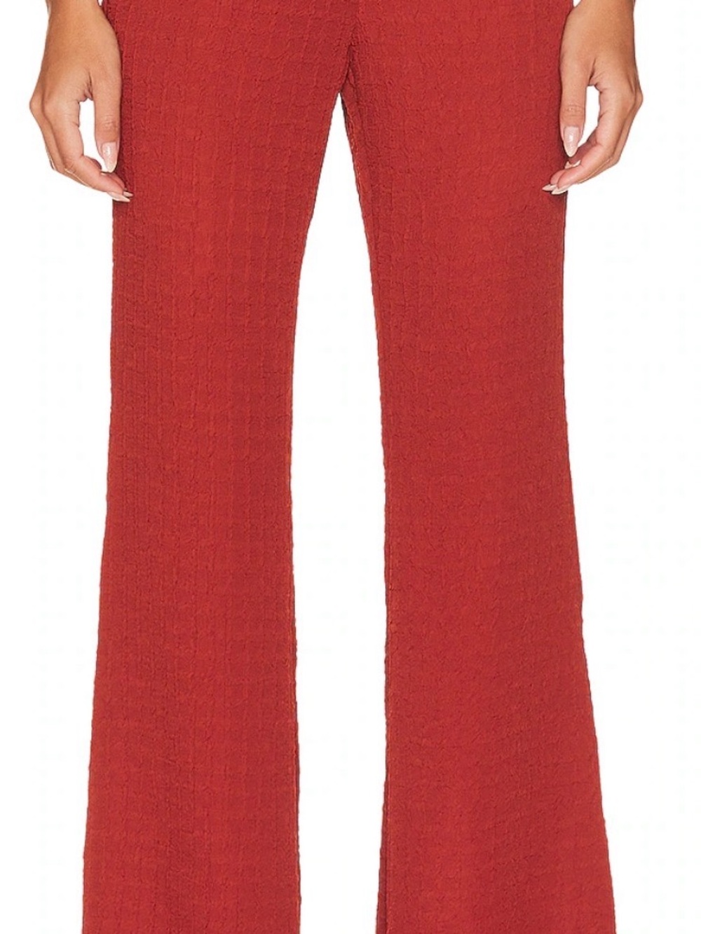Steve Madden Rust Red Knit Flare Pants